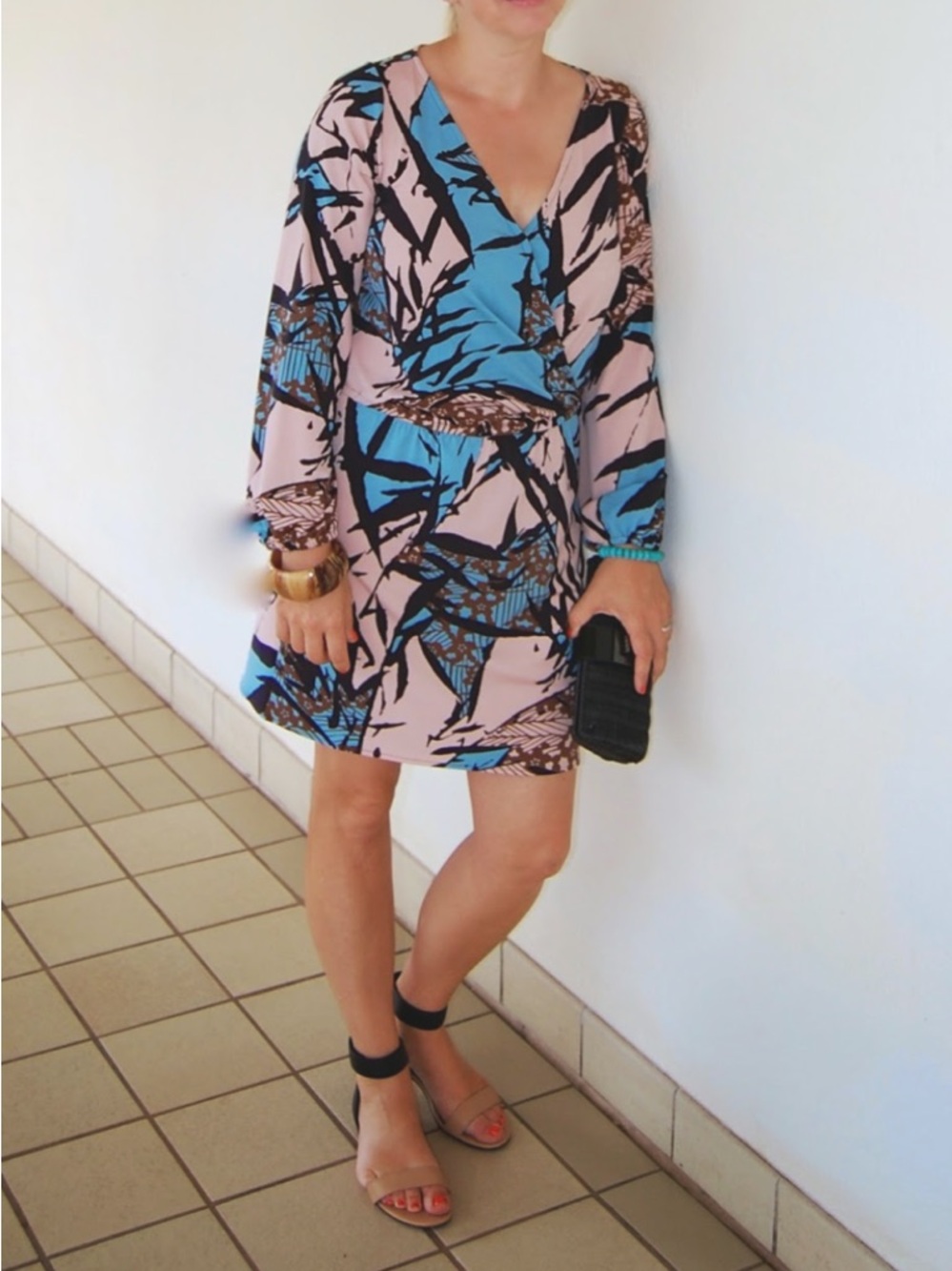 Tori Richard Honolulu Sakura Kristina dress mock wrap  spring $288 rare resort